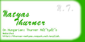 matyas thurner business card